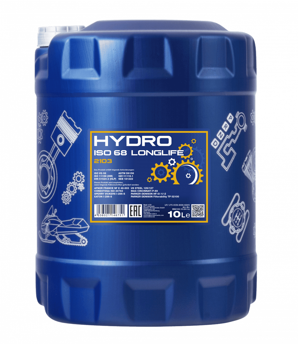 Олива гідравлічнa MANNOL Hydro ISO 68 , 10л (MN2103-10)